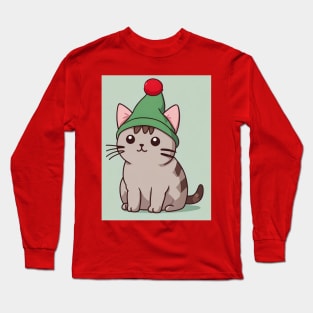 Cute elf kitten Long Sleeve T-Shirt